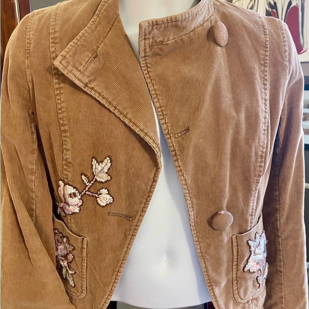 French Connection Embroidered Corduroy Jacket